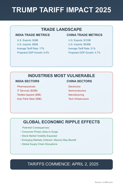 Trump Tariffs Trump Vows Reciprocal Tariffs Against India and China From April 2 2 Trump Tariffs Trump Vows Reciprocal Tariffs Against India and China From April 2