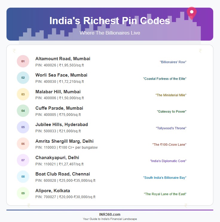 Visual Recap: Richest Pin Codes in India: Where the Billionaires Live